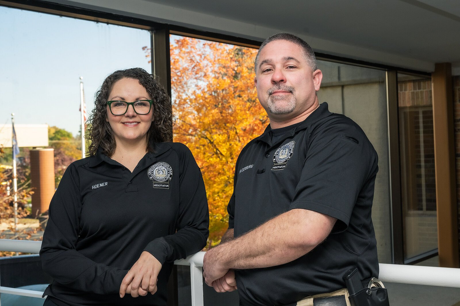 Katie Hoener from Washtenaw County Community Mental Health and Washtenaw County Sheriff's Office Sgt. John Cratsenburg.