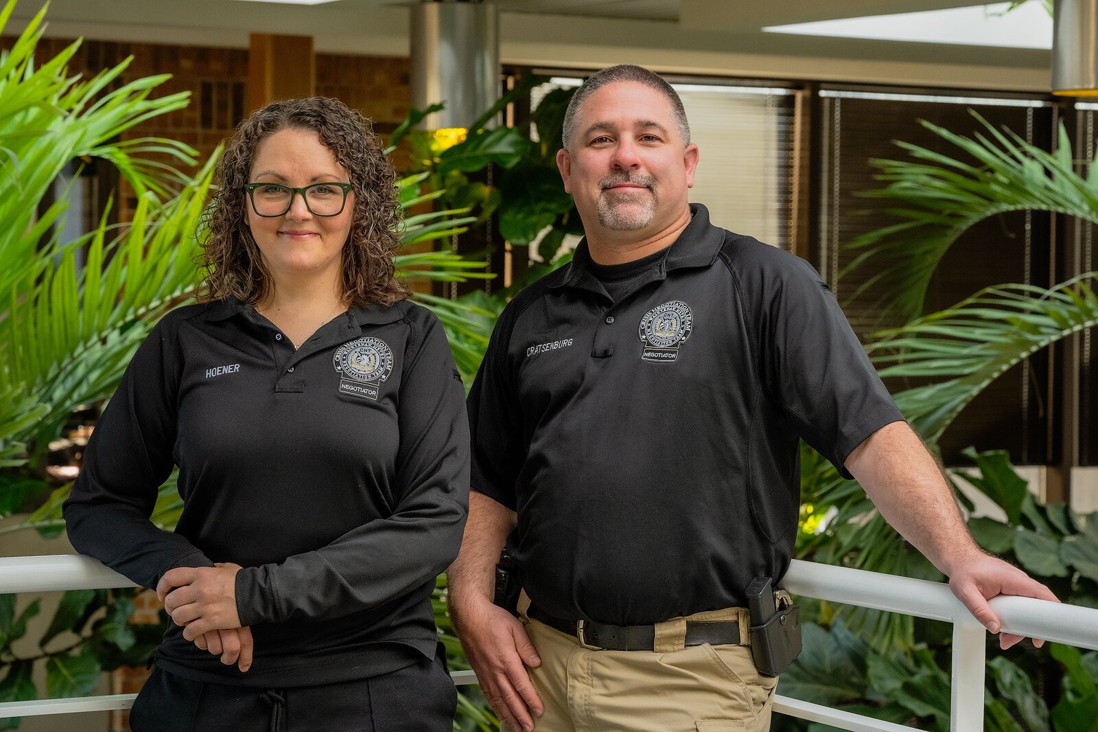 Katie Hoener from Washtenaw County Community Mental Health and Washtenaw County Sheriff's Office Sgt. John Cratsenburg.