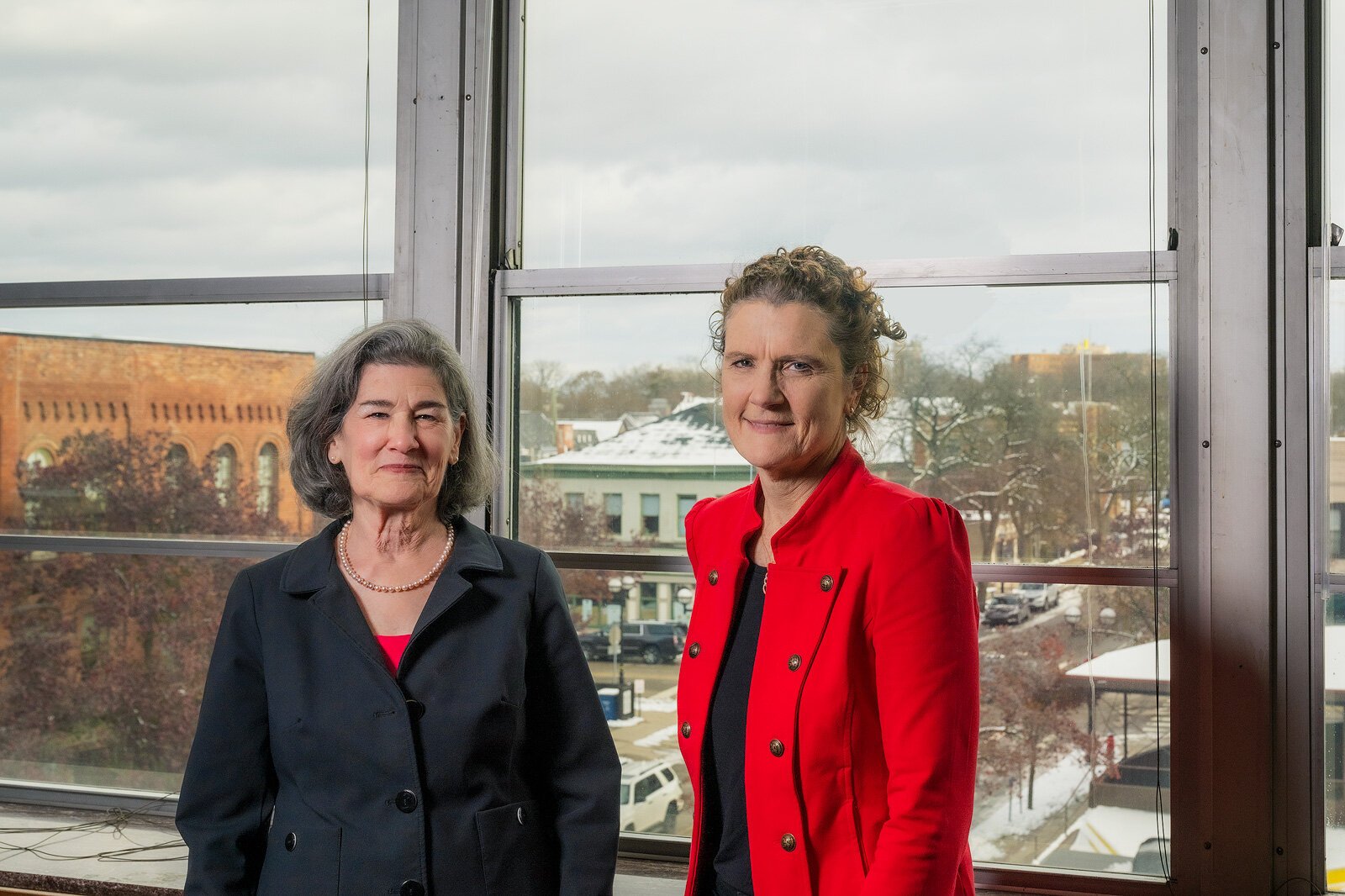 Washtenaw County Treasurer Catherine McClary and Judge Julia Owdziej.