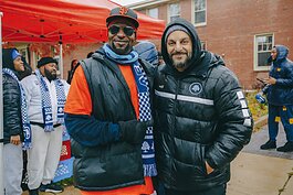 Bilal Saeed (right) with Billy Cisco of Supreme Felons.