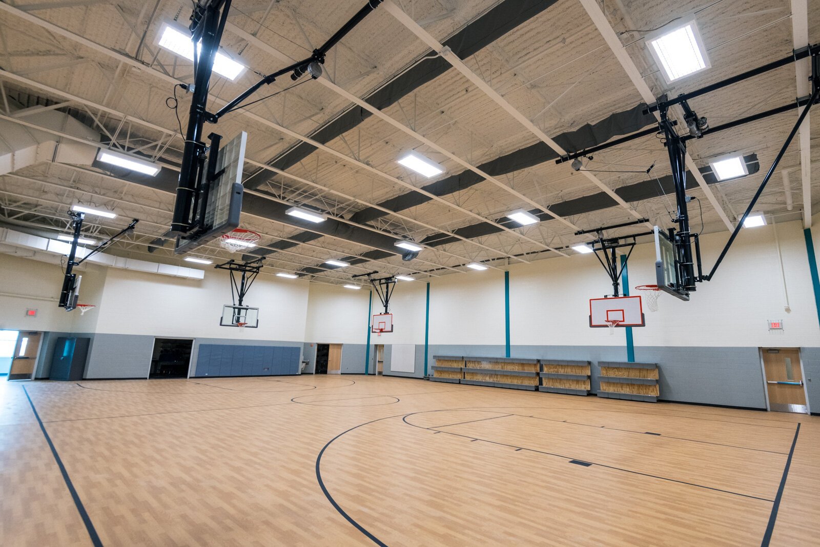 The remodeled gym at High Point School.