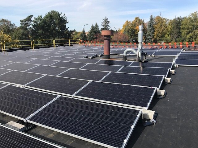 Solar panels at Ann Arbor Fire Station 6.