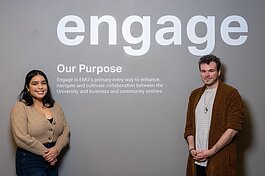 Engage@EMU's Denise Jimenez and Tyler Calhoun.