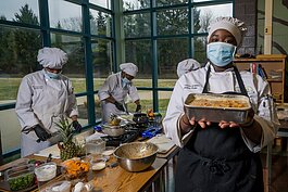 Student Kadiatou Kaba at the RCTC culinary arts program.