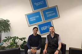 Underground Printing co-founders Rishi Narayan and Ryan Gregg at their new facility in Ypsilanti Township.