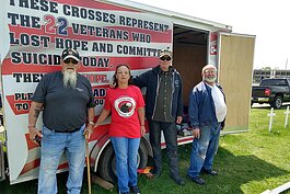 22aday volunteers Al "Fredo" Merritt, Wendy Hibbitts, Jon Luker, and Joe Vella.