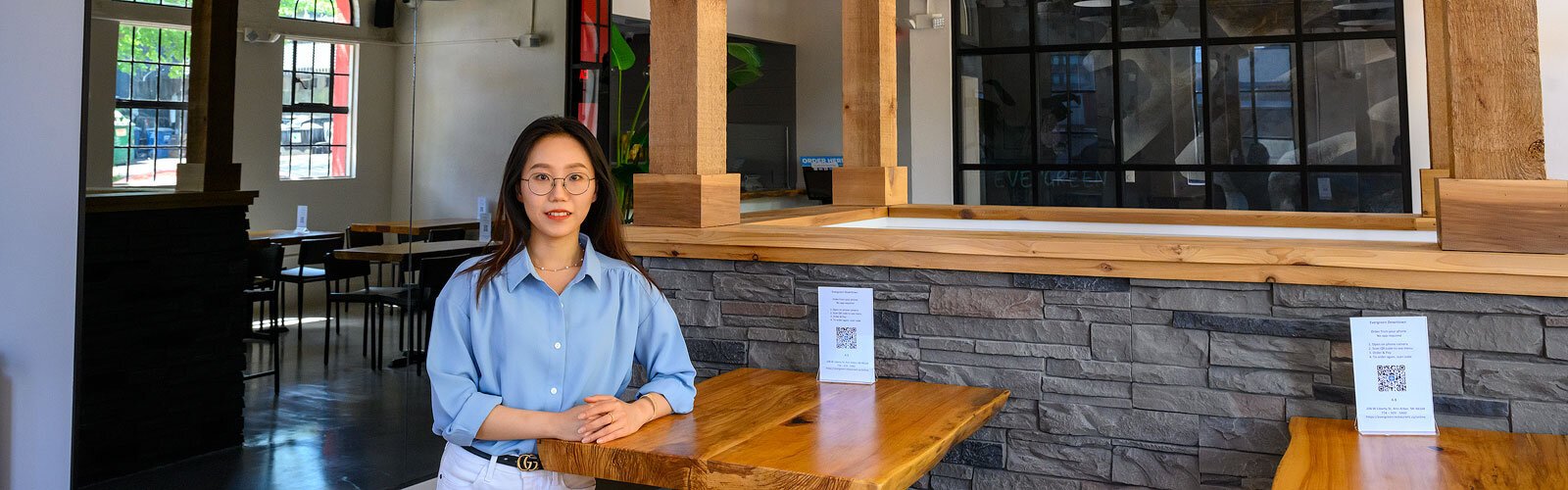 Lin Chu at Evergreen Restaurant's downtown Ann Arbor location.