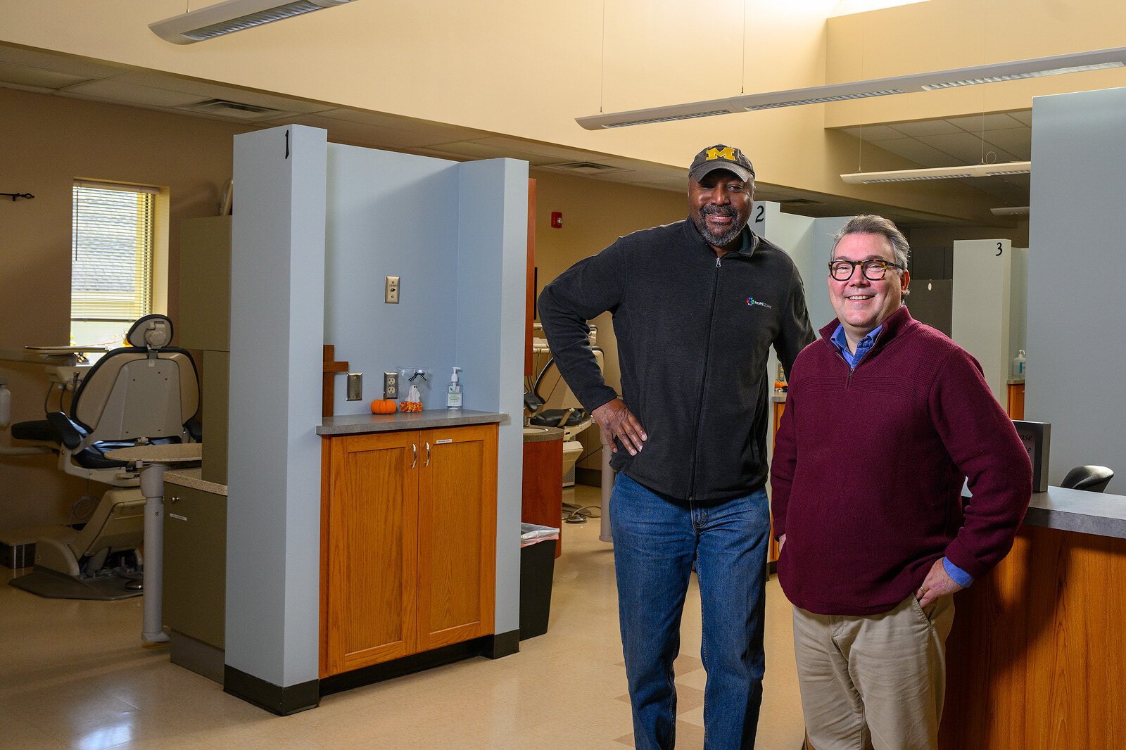 Hope Clinic Dental Director Mark Cooks with Hope Clinic CEO Douglas Campbell.