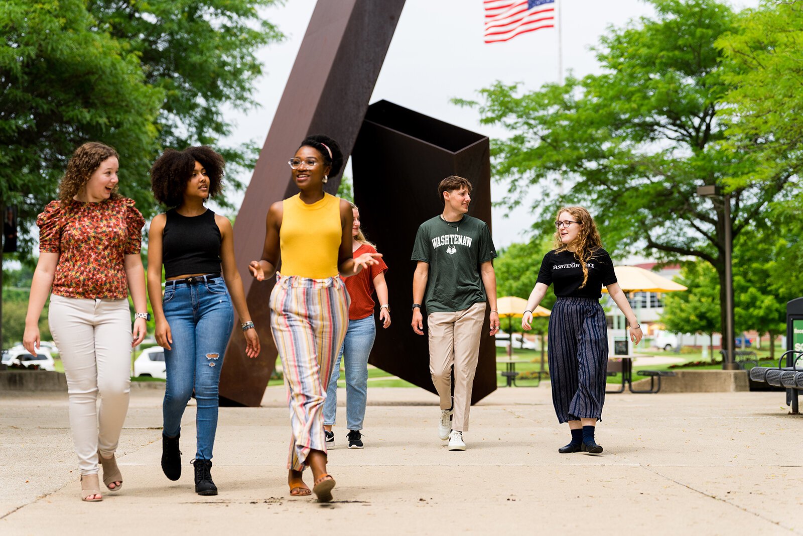 WCC students on campus.