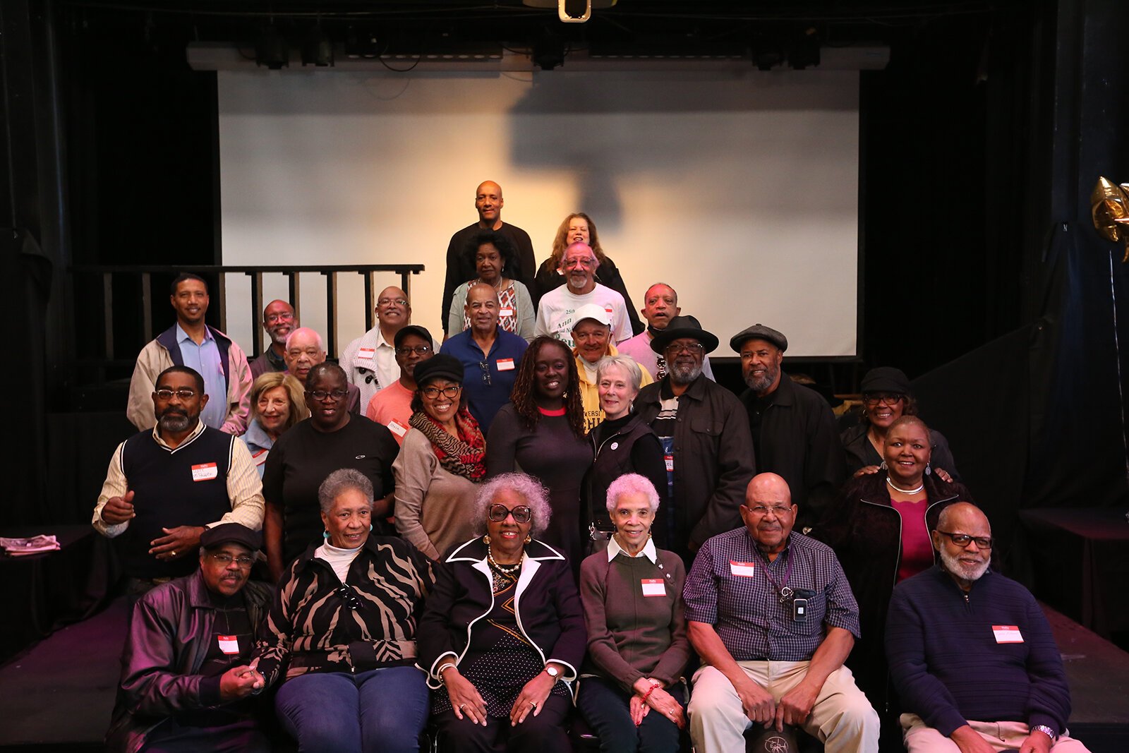 Jones School alumni attend a recent meet and greet in honor of the school's centennial.