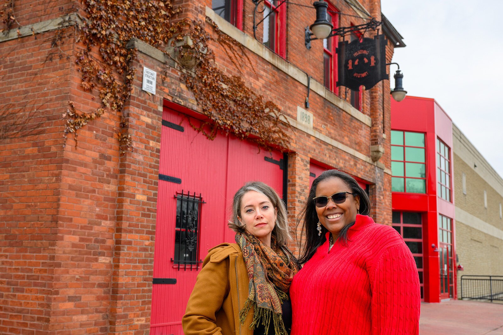 Jessica Ashmore and Stacia Zellner of the Ypsilanti Secret Santa Society.