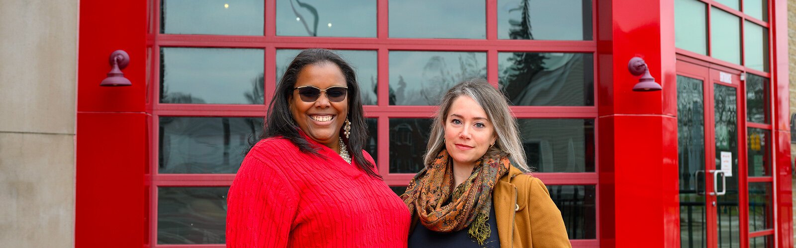 Stacia Zellner and Jessica Ashmore of the Ypsilanti Secret Santa Society.