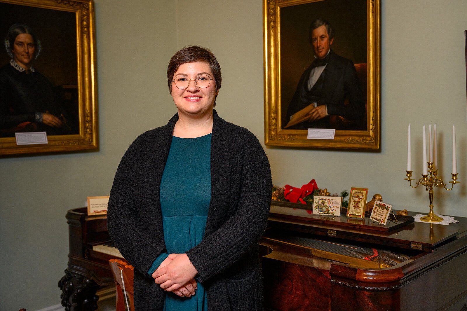 YDL Head of Acquisitions Sarah Zawacki at The Ypsilanti Historical Museum.