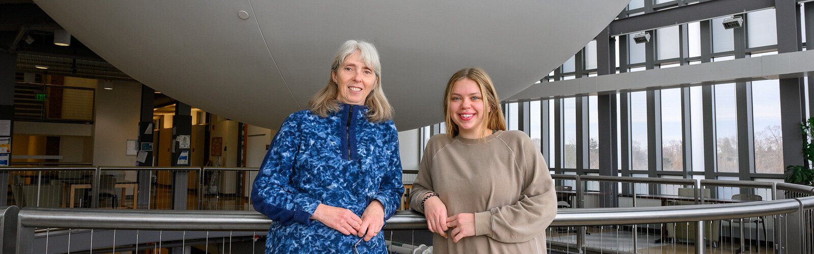 EMU Professor of Biology Cara Shillington and grad student Rachel Koski.