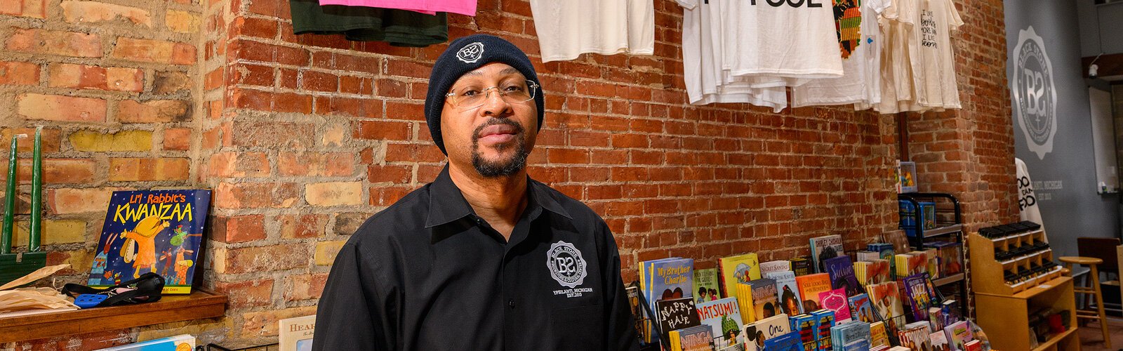 Black Stone Book Store and Cultural Center co-owner Carlos Franklin.
