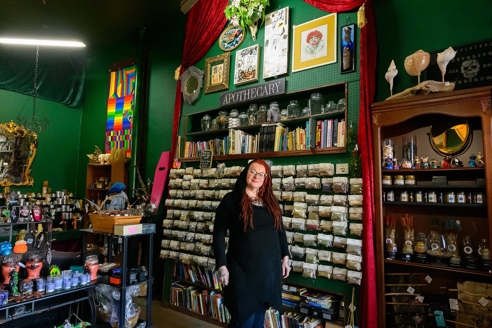 Twisted Things Organic Apothecary and Curious Goods owner Morgana Grimm.