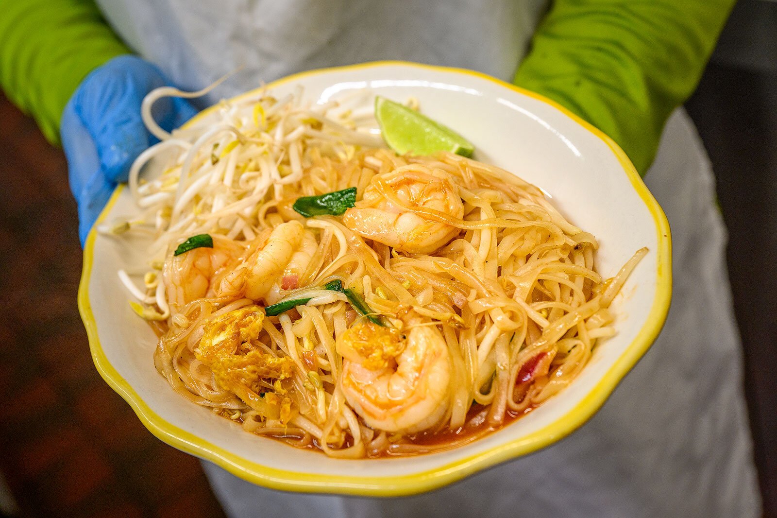 Shrimp Pad Thai at Basil Babe.