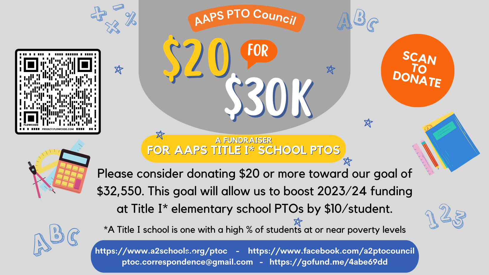 A promotional image for the Ann Arbor PTO Council's fundraiser.