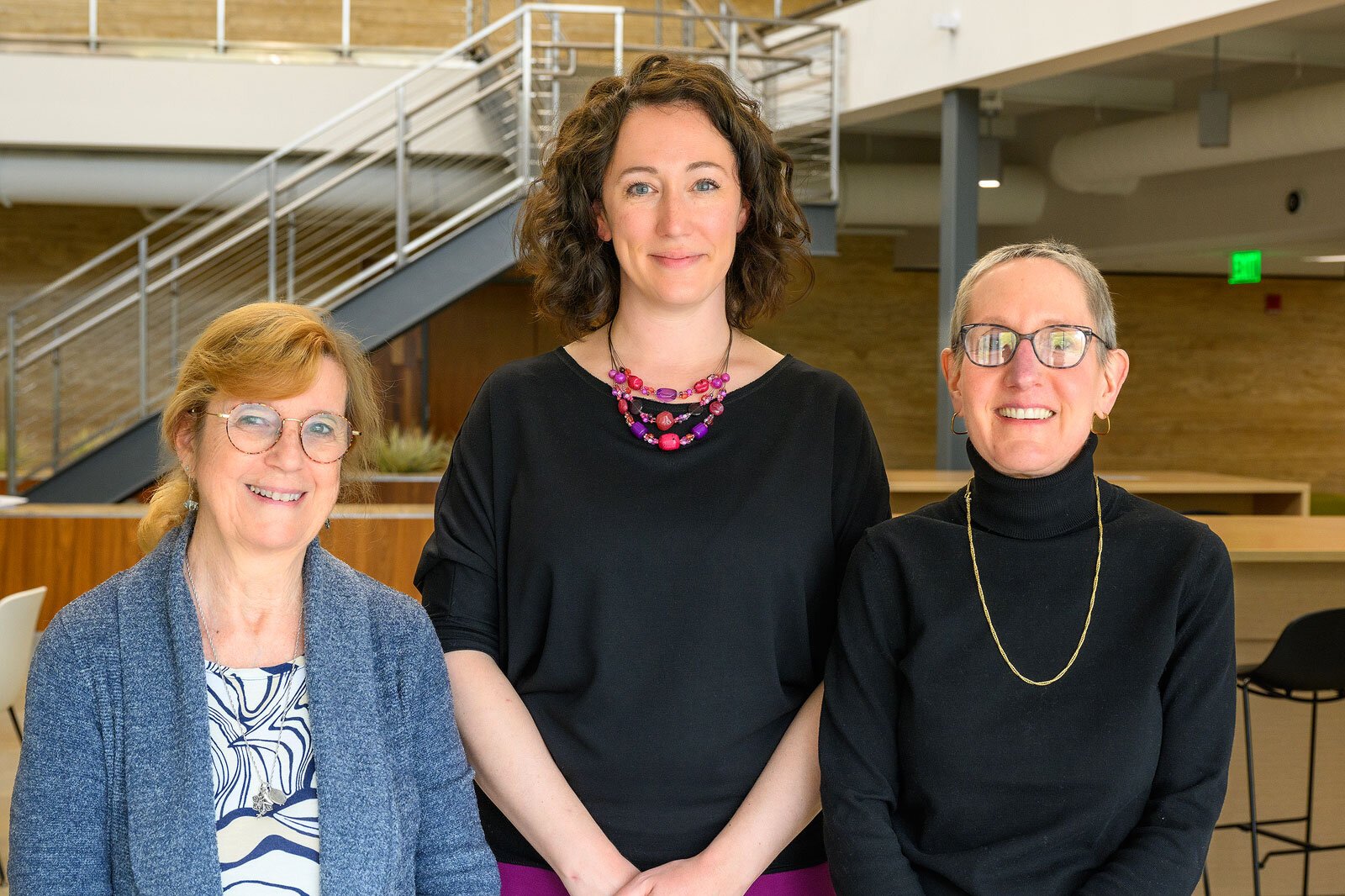 YpsiWrites' Pam McCombs, Beth Sabo, and Ann Blakeslee at a writing workshop.