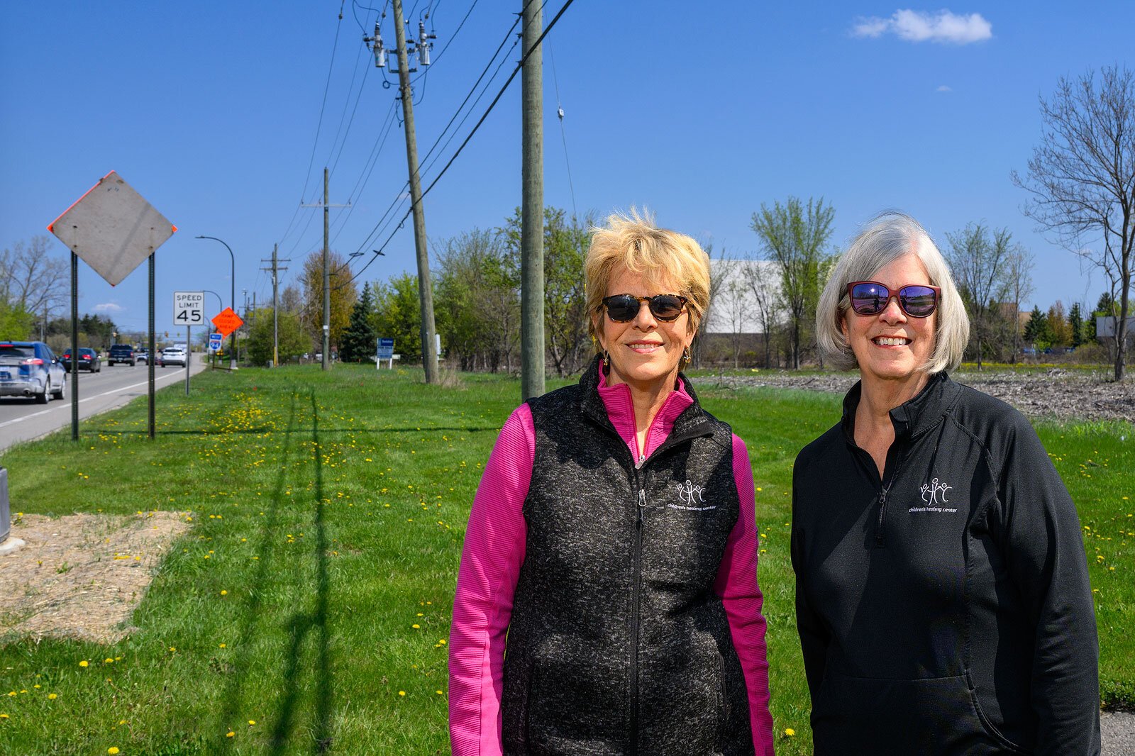 Julie Piazza and Lorrie Beaumont at the future location of the Children's Healing Center in Ypsilanti Township.