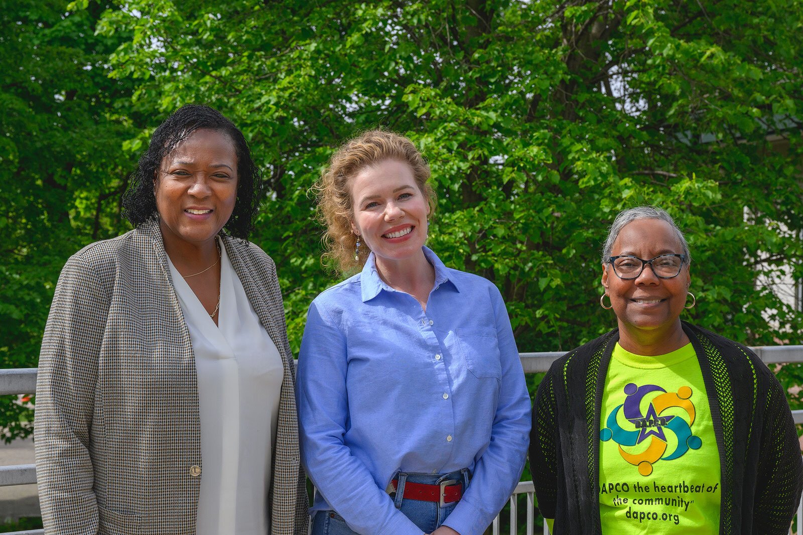 Sheriane Davis, Bridget Herrmann, and Towana Parker at the United Way of Washtenaw County.