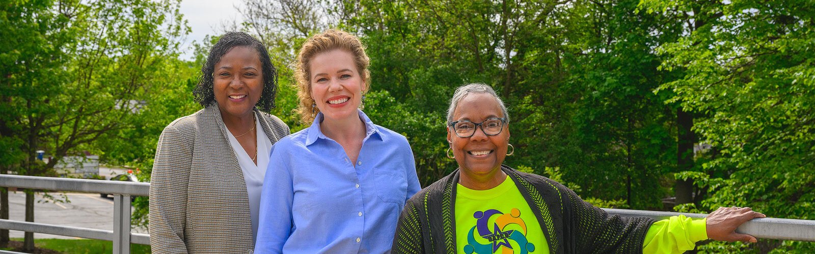 Sheriane Davis, Bridget Herrmann, and Towana Parker at the United Way of Washtenaw County.