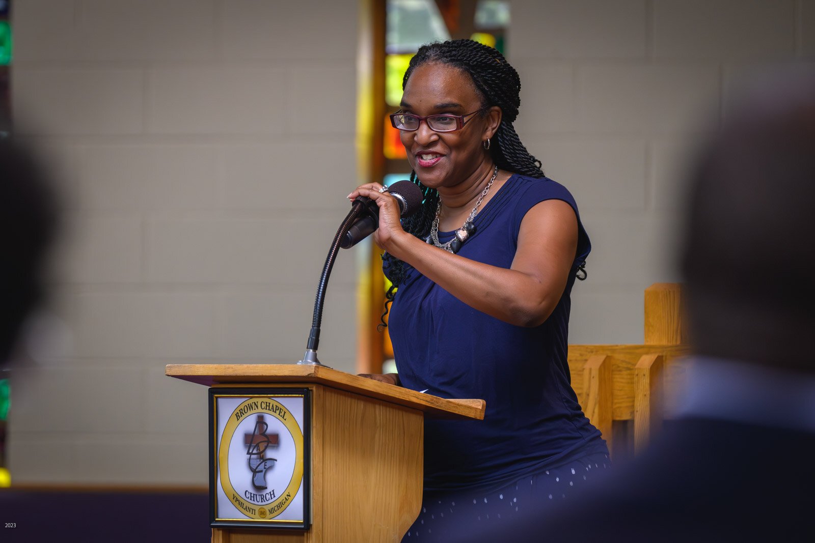 Sunday service at Brown Chapel AME Church in Ypsilanti.