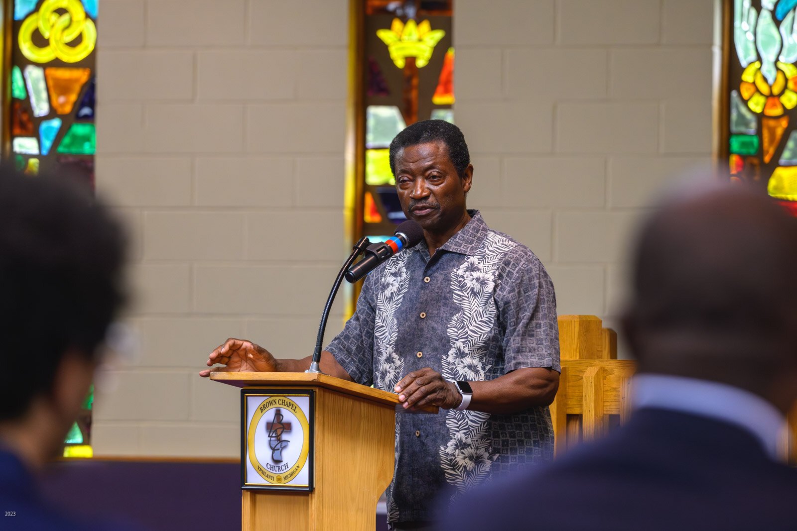 Sunday service at Brown Chapel AME Church in Ypsilanti.