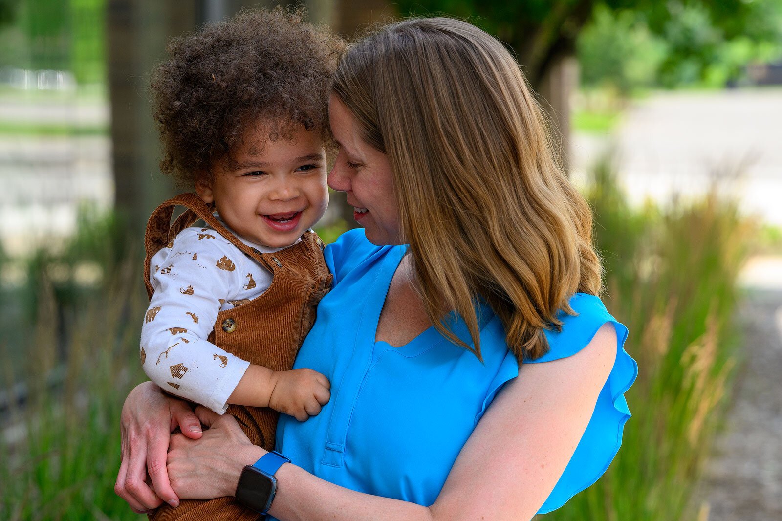 Jennifer Colwell and her son Miles.