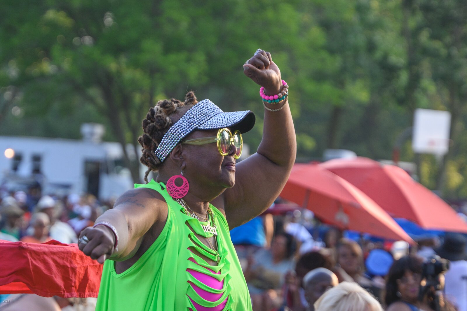 Concertgoers enjoying Gerald Albright at the John E. Lawrence Summer Jazz Series.