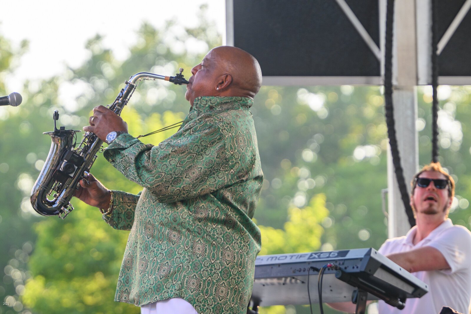 Gerald Albright performing at the John E. Lawrence Summer Jazz series.