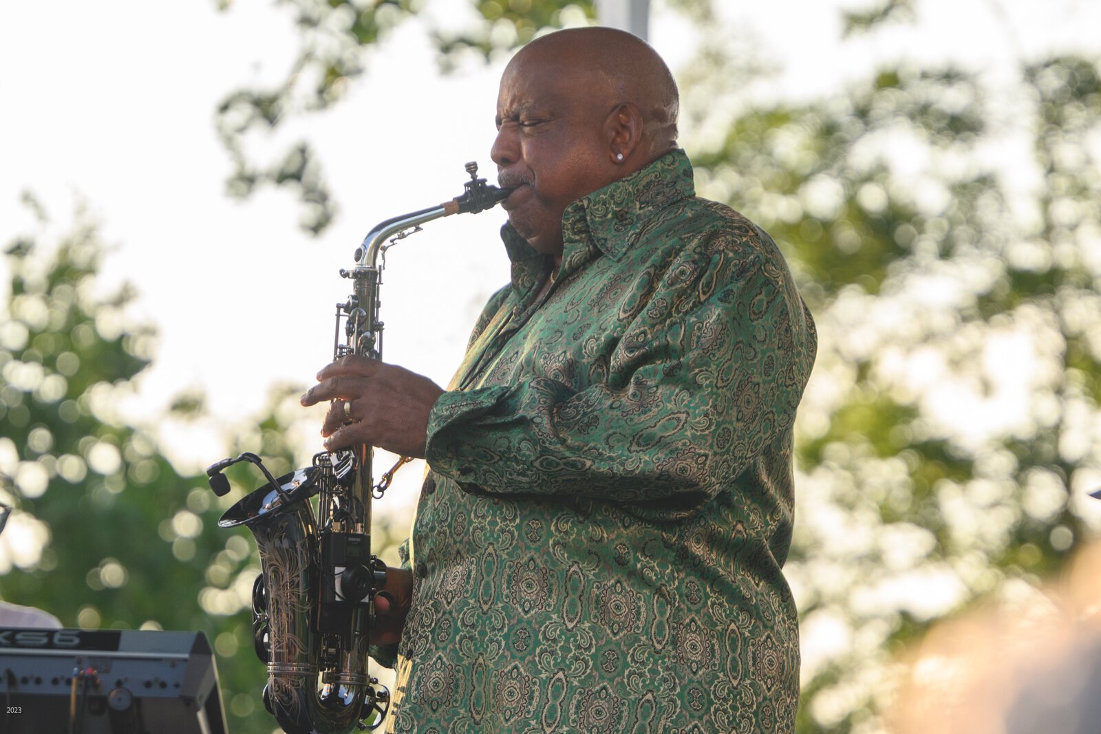 Gerald Albright performing at the John E. Lawrence Summer Jazz series.