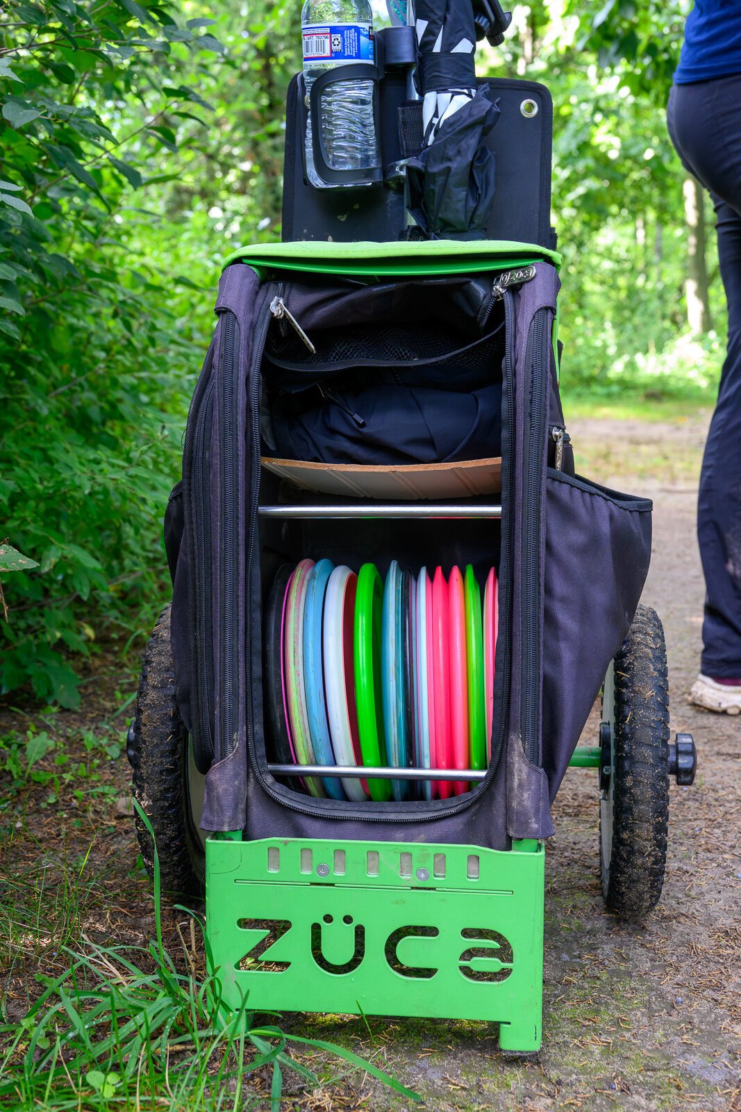 Jennifer Trombley and friends playing at Red Hawk Disc Golf Course at Independence Lake County Park.