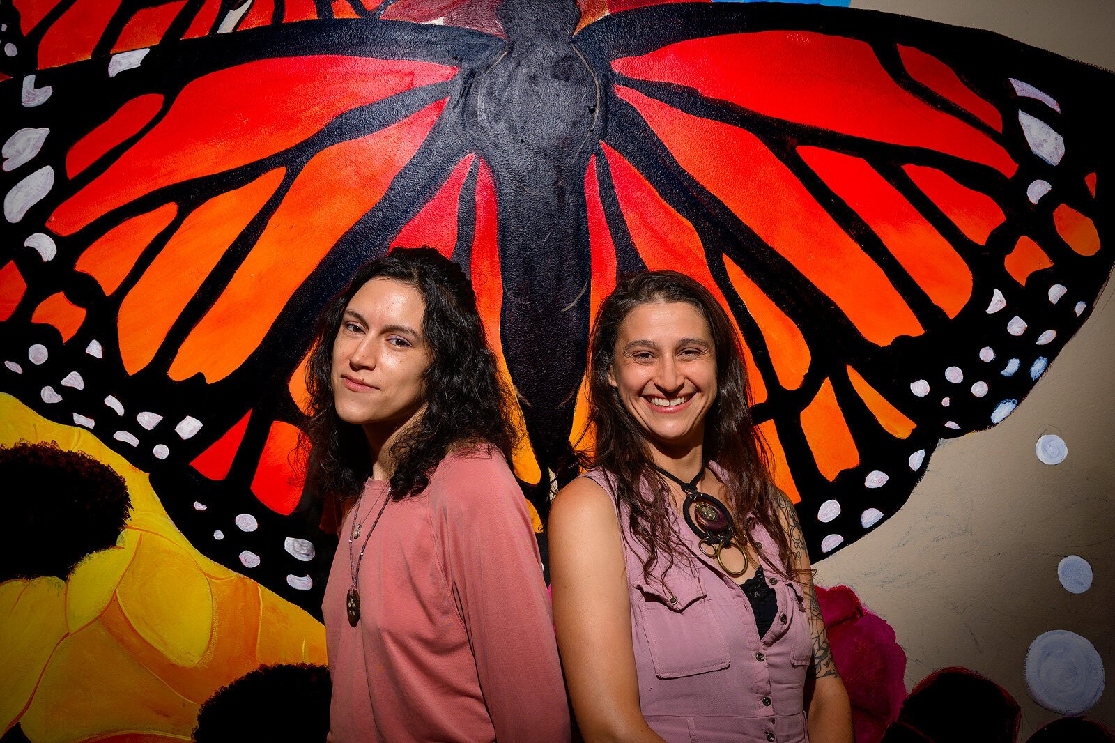 Bridge Community Cafe owner Sierra Lambert and Heather Wysor.