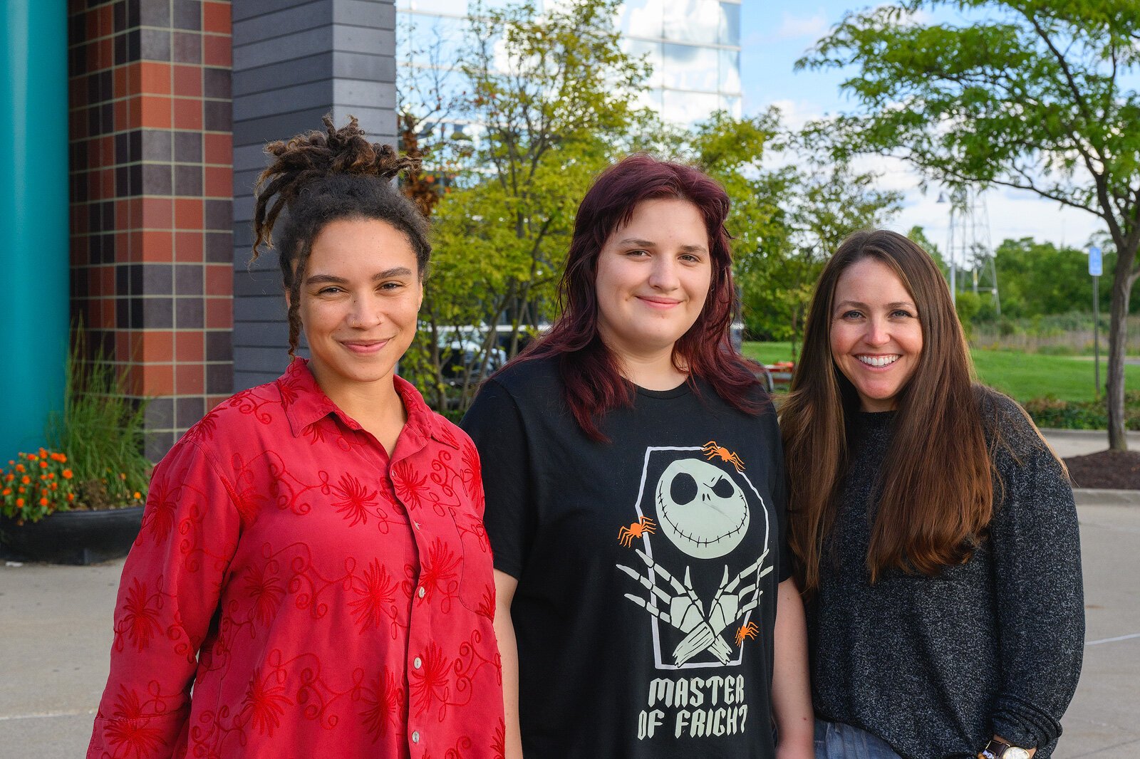 Brie Nikora, Rivers Brown-Danovi, and Kelly Scott at the Ypsilanti District Library-Whittaker.