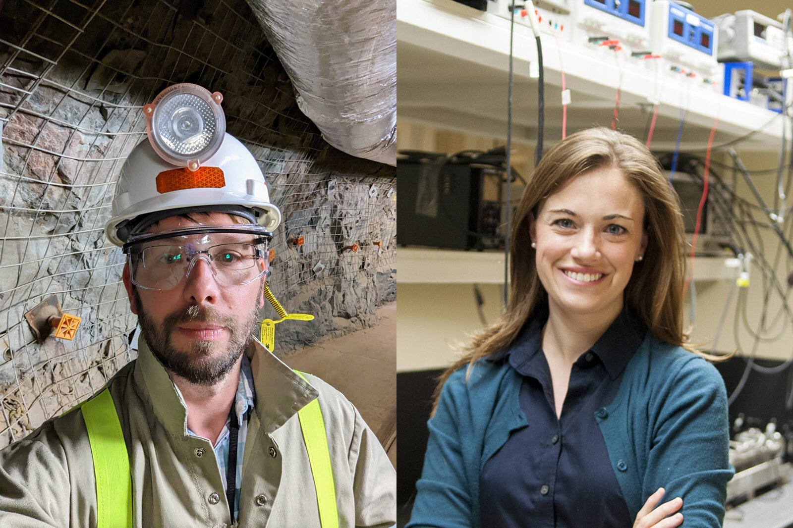 Bjoern Penning (left), U-M professor of physics, is the principal investigator of the RENEW grant. Brianna Mount (right), associate professor of physics at Black Hills State University, is working with Penning to implement the grant.