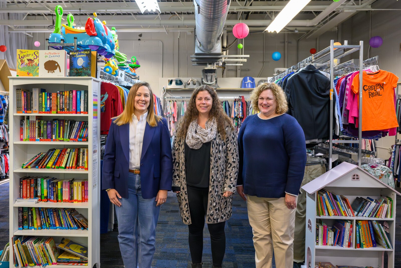 Heather Wing, Jennie Sharp, and Karen Field at the Michgian Foster Care Closet.