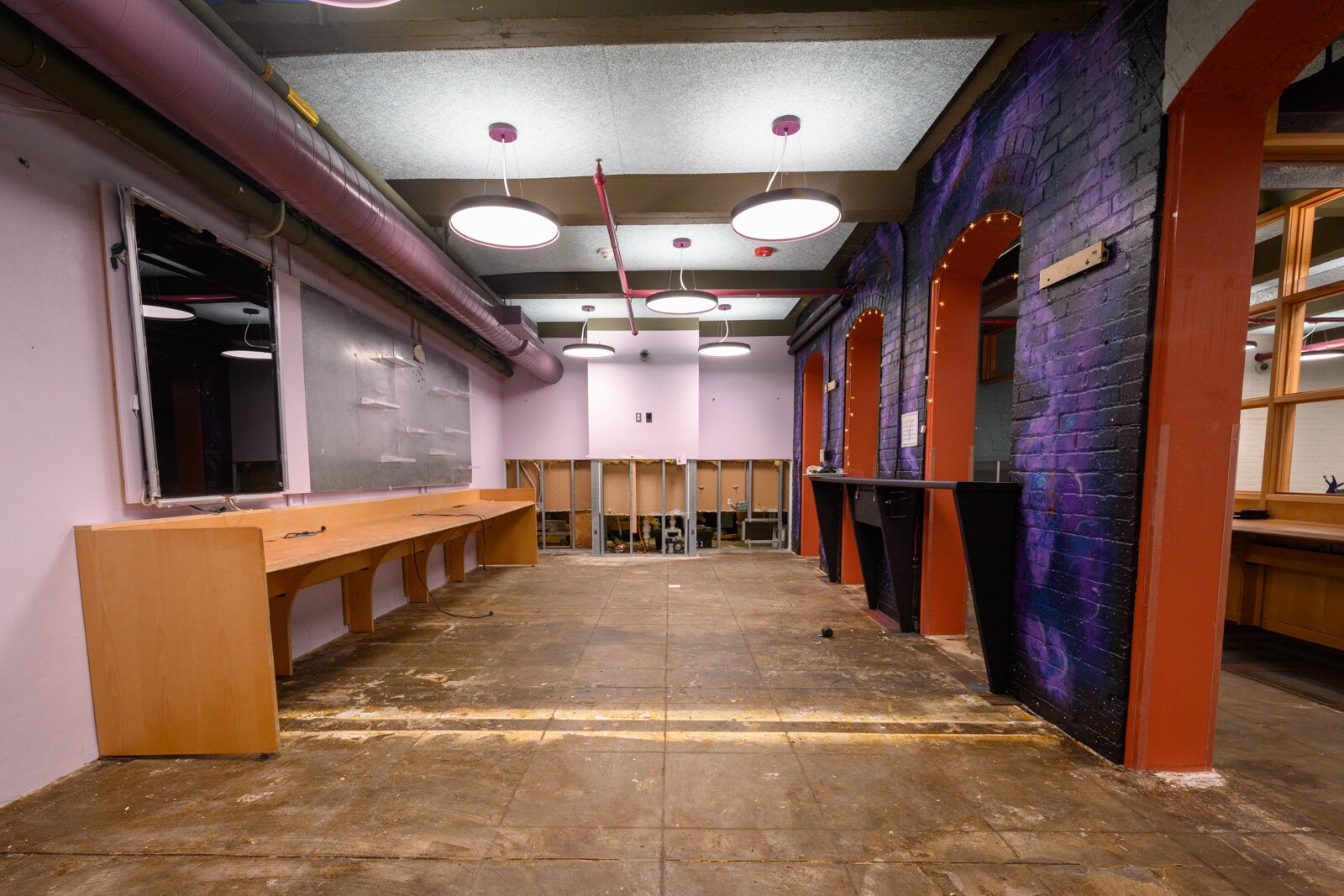 The basement of the YDL Michigan Avenue branch during remediation.