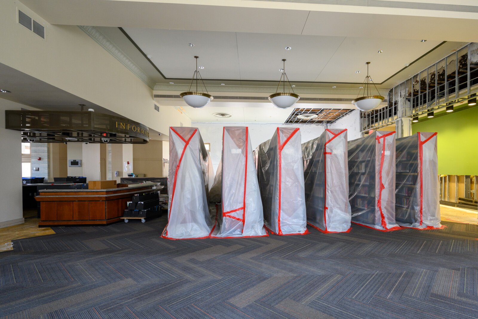 The ground floor of the YDL Michigan Avenue branch during remediation