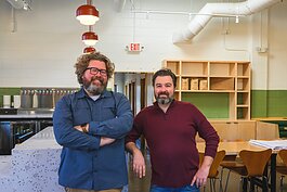 Lowertown Bar and Cafe co-owners Pete Baker and Joe Bollinger.