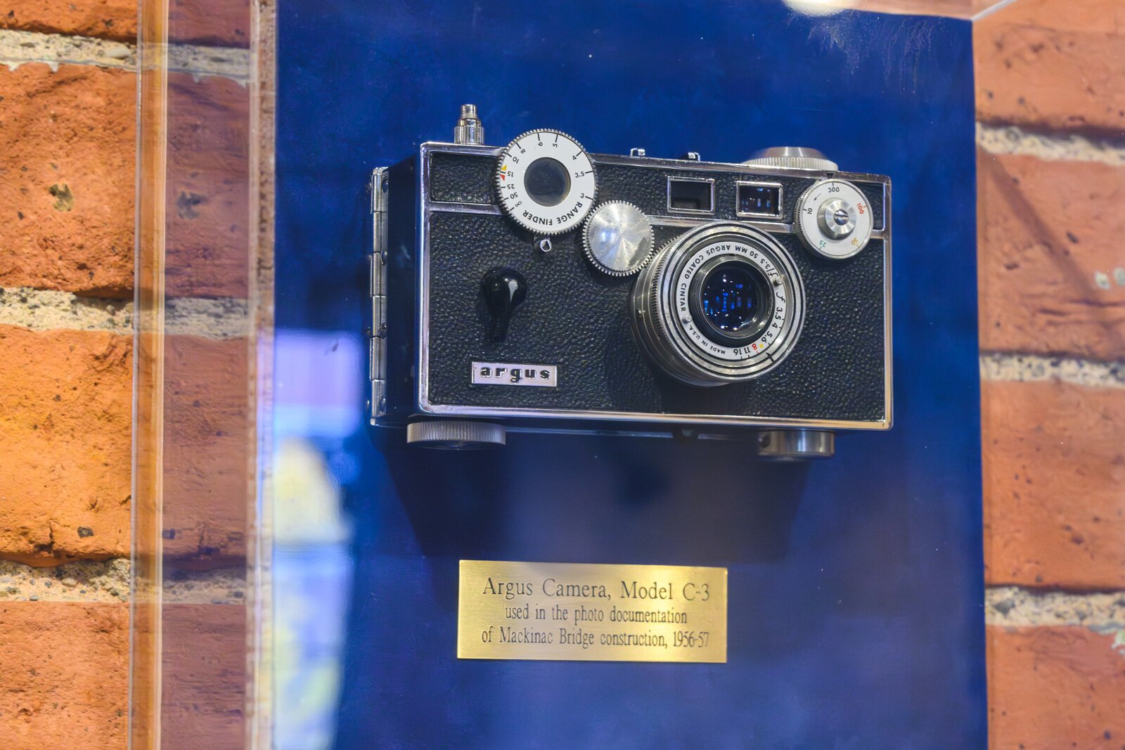 A classic Argus C-3 on display at the Argus Museum.