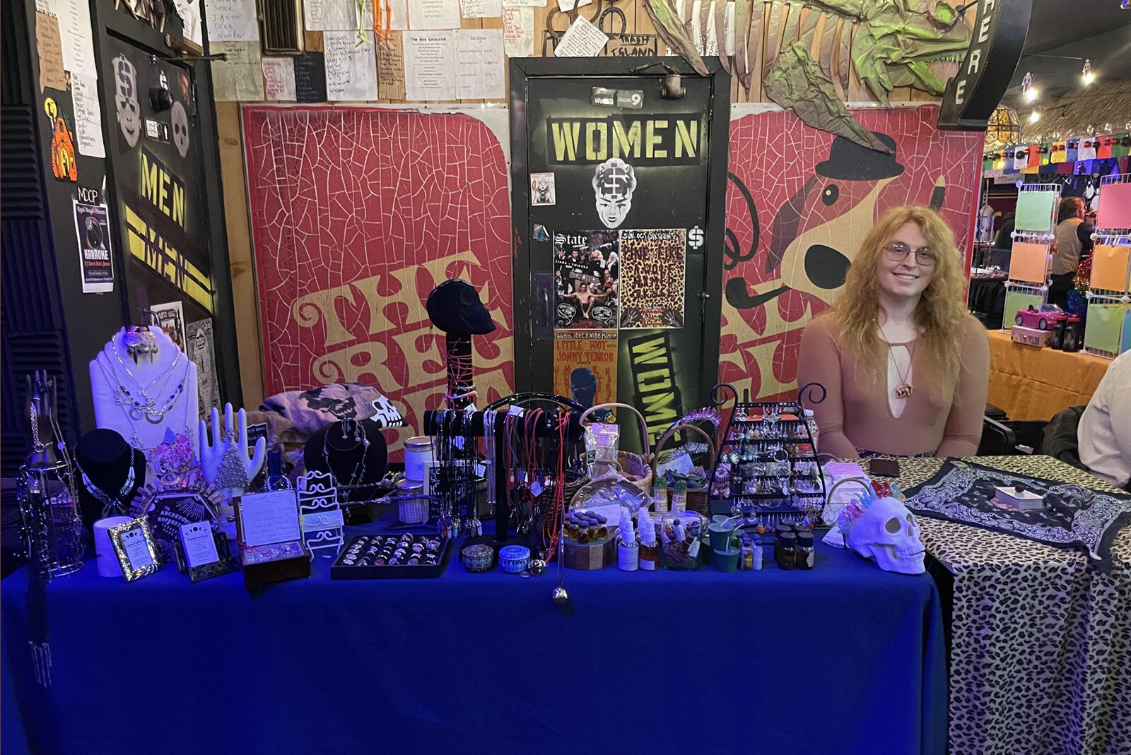 Tarot reader Madame Brute vending at the November Night Market.