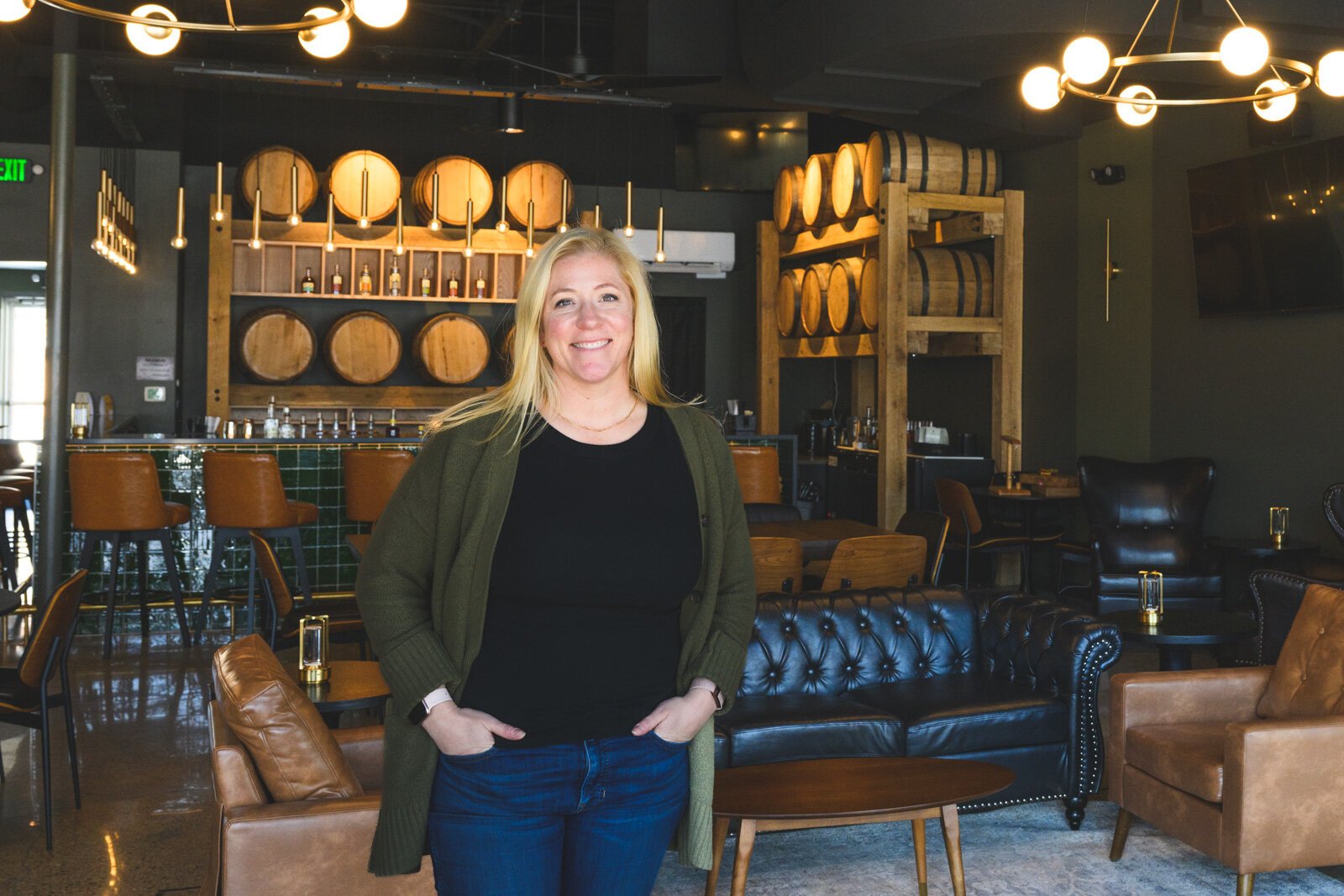 Highline Spirits founder Christi Lower at the Highline Room in Dexter.