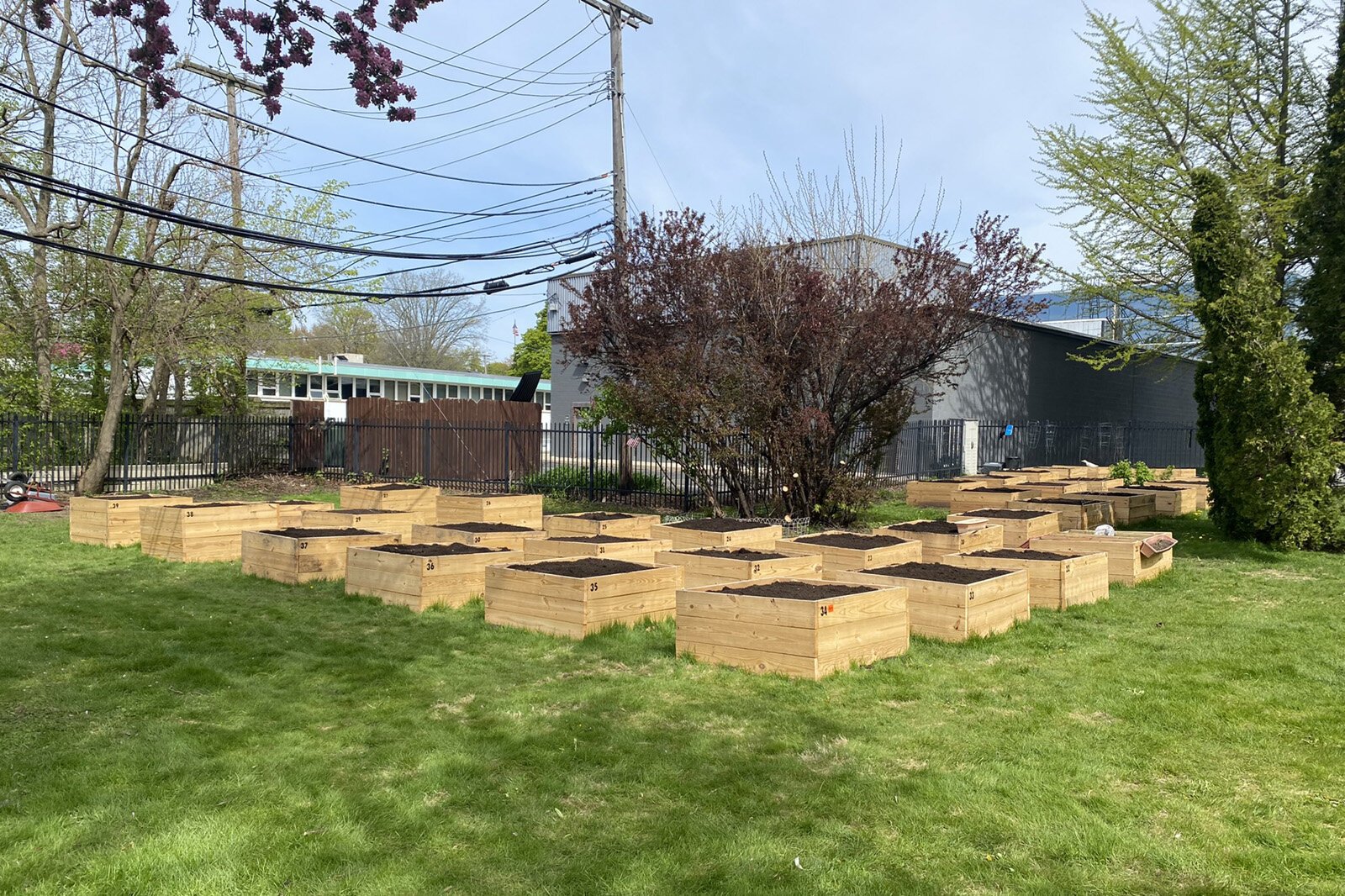 New Growing Hope garden beds at Towne Centre Place in Ypsilanti.