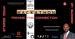 A flyer for the Homelessness Hackathon.