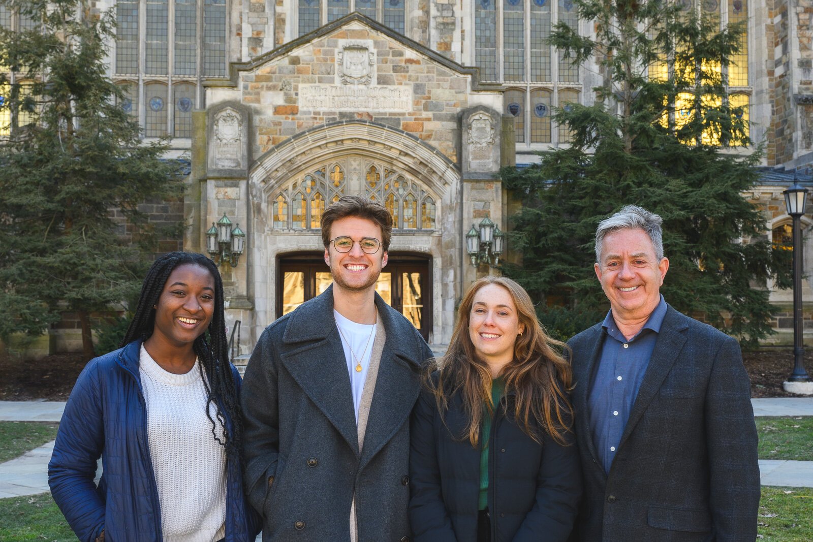 Justice InDeed's Ewurama Appiagyei-Dankah, Collin Christner, Anna Silk, and Michael Steinberg.