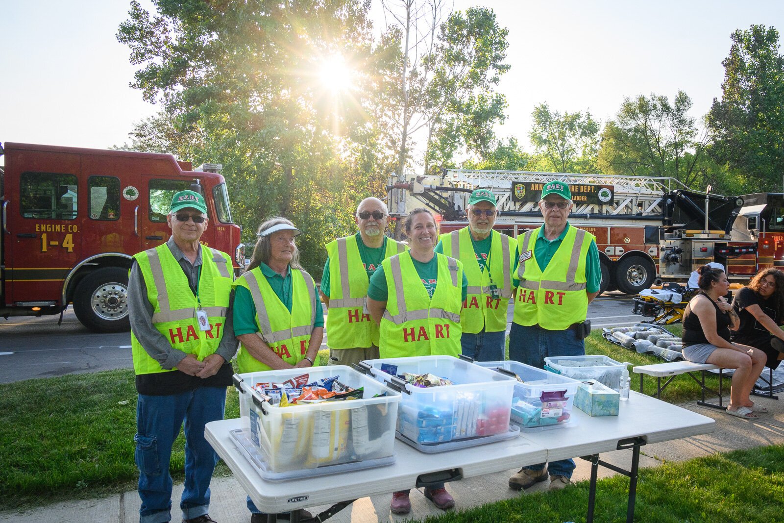 HART volunteers responding to a fire on North Maple Road in Ann Arbor.