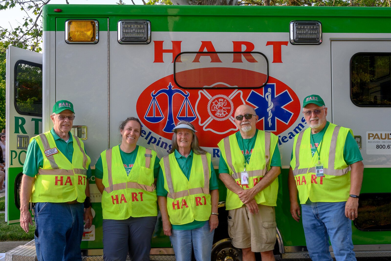 HART volunteers responding to a fire on North Maple Road in Ann Arbor.