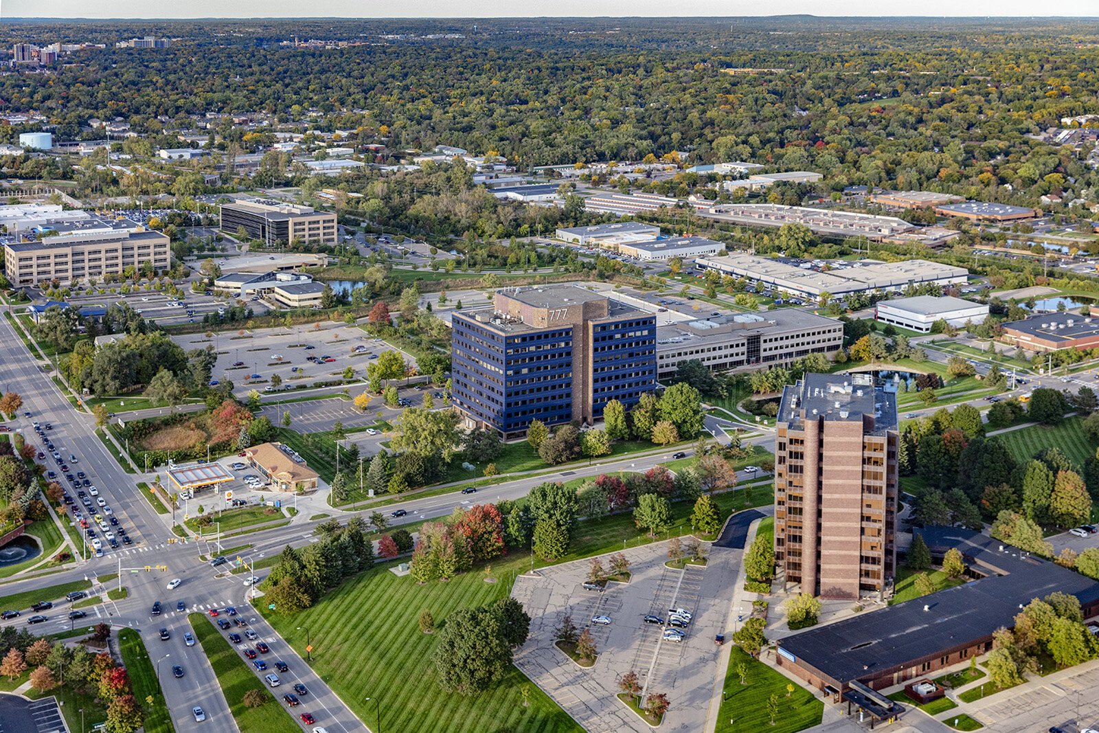 The intersection of State Street and Eisenhower Parkway, where the Arbor South development will be located.