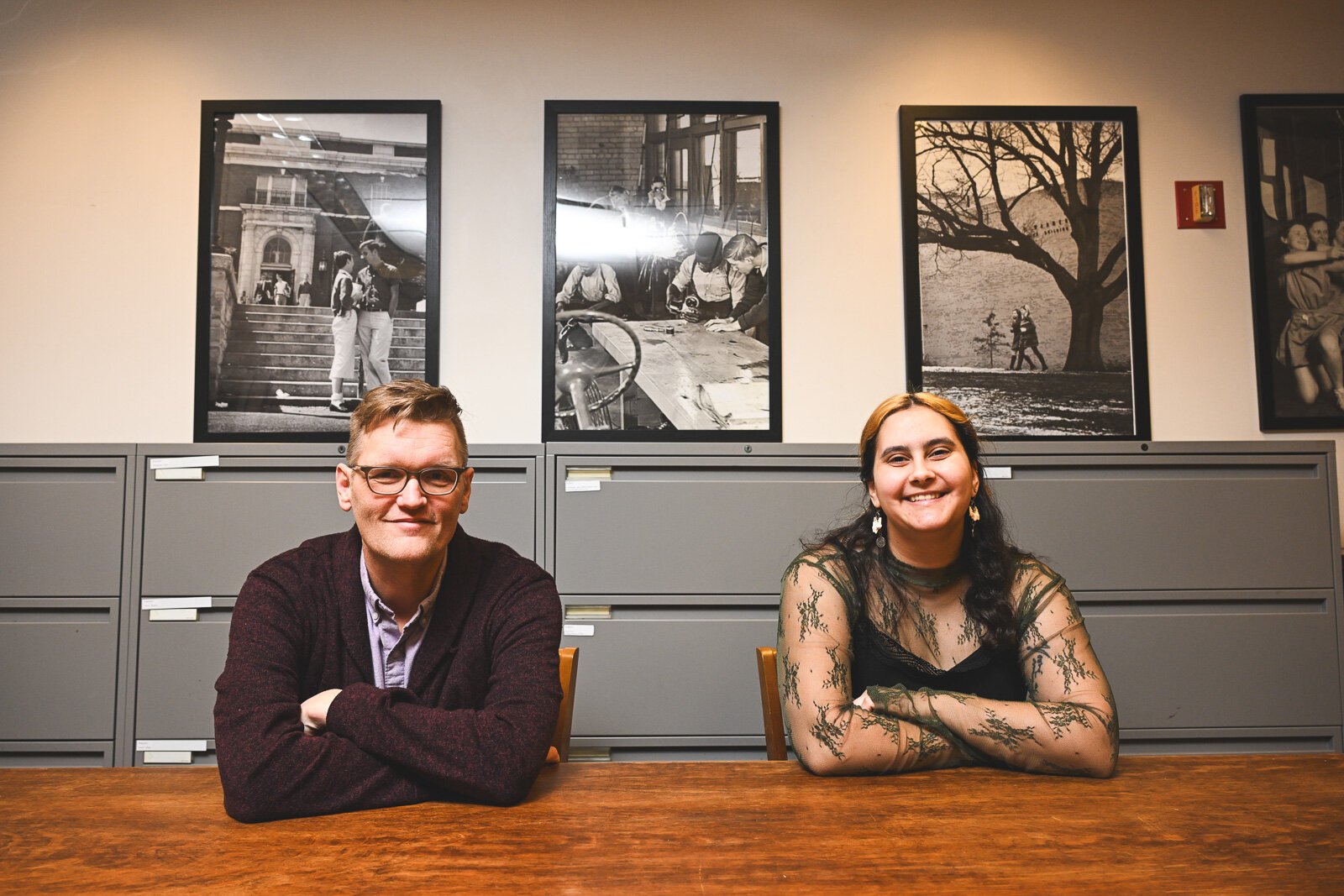 Matt Jones and Kat Hacanyan at the EMU Archives